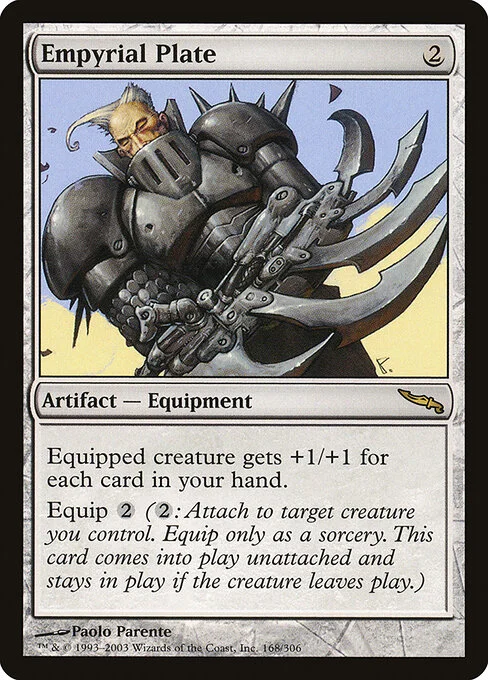 Empyrial Plate, carta Magic di tipo Artifact — Equipment illustrata da Paolo Parente