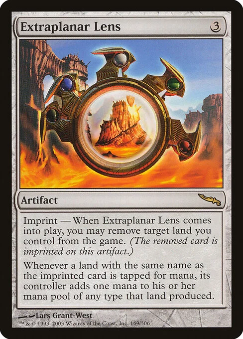 Extraplanar Lens, carta Magic di tipo Artifact illustrata da Lars Grant-West