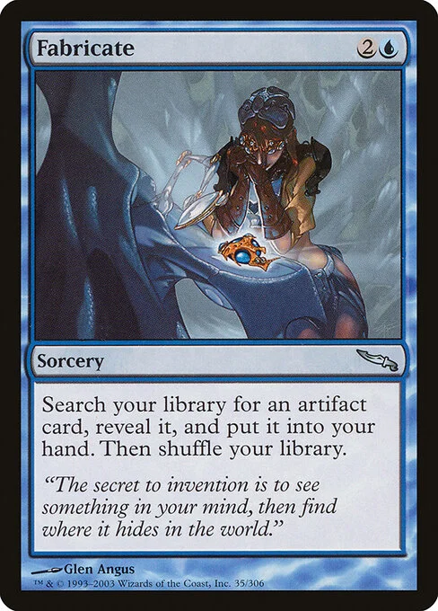 Fabricate, carta Magic di tipo Sorcery illustrata da Glen Angus