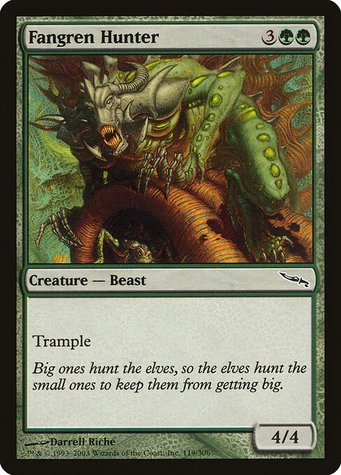 Fangren Hunter, carta Magic di tipo Creature — Beast illustrata da Darrell Riche