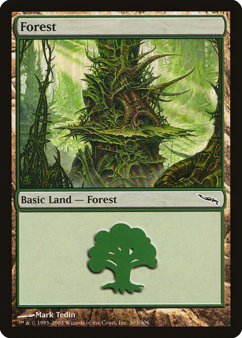 Forest, carta Magic di tipo Basic Land — Forest illustrata da Mark Tedin