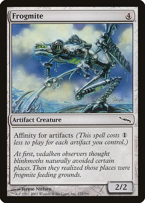 Frogmite, carta Magic di tipo Artifact Creature — Frog illustrata da Terese Nielsen