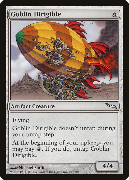 Goblin Dirigible, carta Magic di tipo Artifact Creature — Construct illustrata da Michael Sutfin