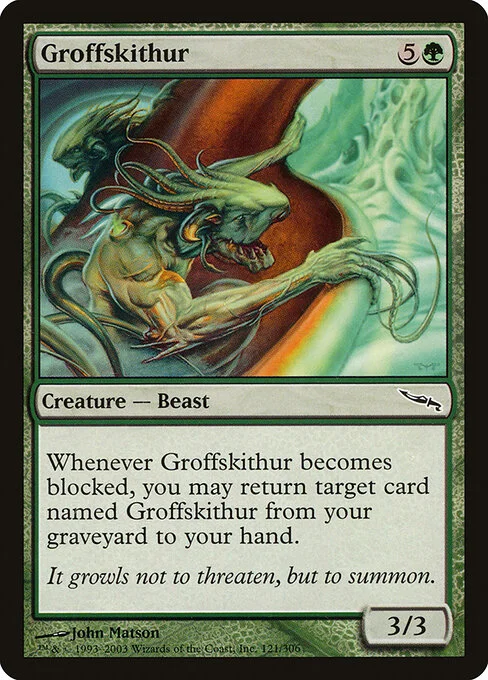 Groffskithur, carta Magic di tipo Creature — Beast illustrata da John Matson