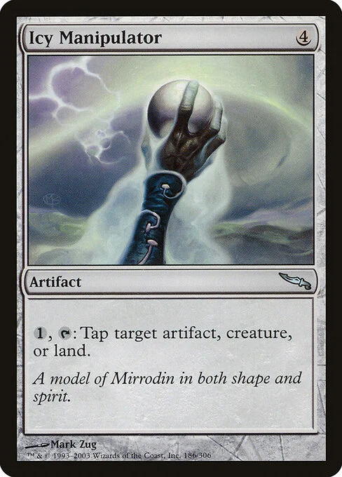 Icy Manipulator, carta Magic di tipo Artifact illustrata da Mark Zug