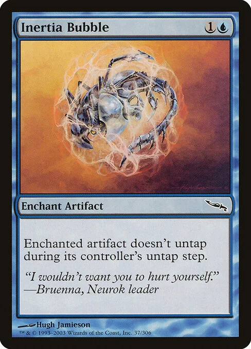 Inertia Bubble, carta Magic di tipo Enchantment — Aura illustrata da Hugh Jamieson