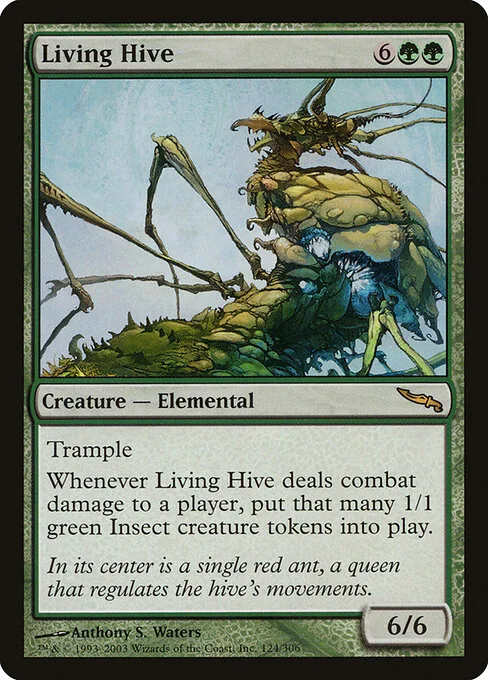 Living Hive, carta Magic di tipo Creature — Elemental Insect illustrata da Anthony S. Waters