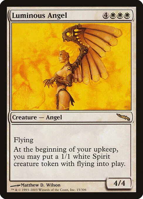Luminous Angel, carta Magic di tipo Creature — Angel illustrata da Matthew D. Wilson