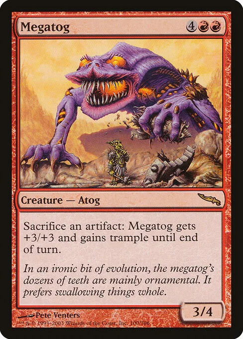 Megatog, carta Magic di tipo Creature — Atog illustrata da Pete Venters