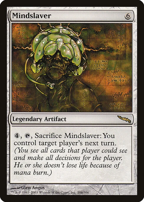 Mindslaver, carta Magic di tipo Legendary Artifact illustrata da Glen Angus