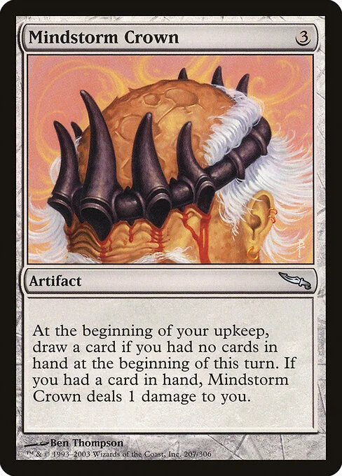 Mindstorm Crown, carta Magic di tipo Artifact illustrata da Ben Thompson