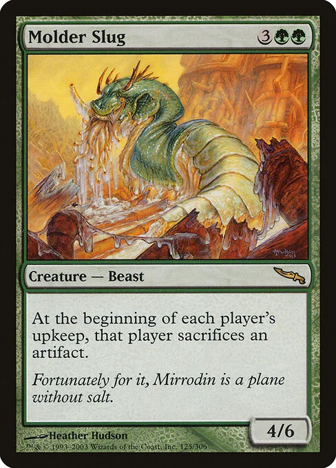 Molder Slug, carta Magic di tipo Creature — Slug Beast illustrata da Heather Hudson