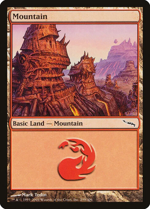 Mountain, carta Magic di tipo Basic Land — Mountain illustrata da Mark Tedin
