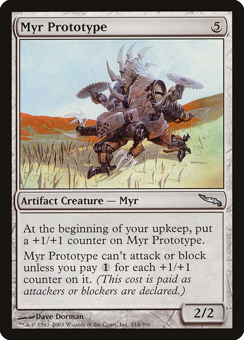 Myr Prototype, carta Magic di tipo Artifact Creature — Myr illustrata da Dave Dorman