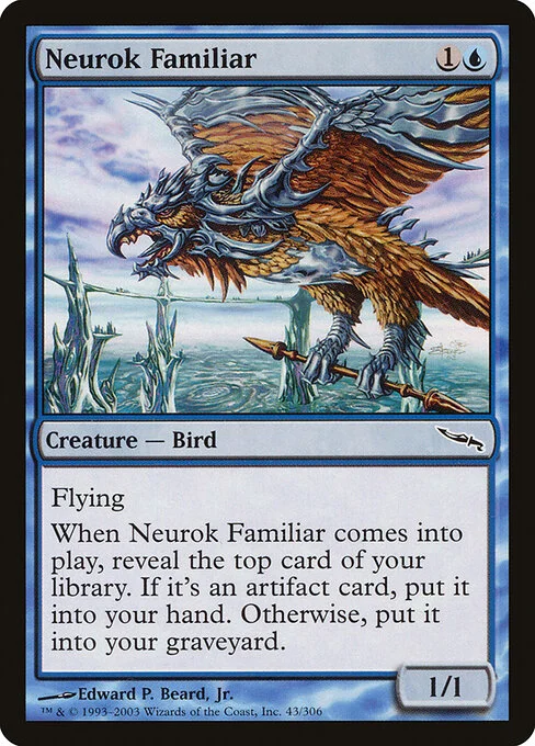 Neurok Familiar, carta Magic di tipo Creature — Bird illustrata da Edward P. Beard, Jr.