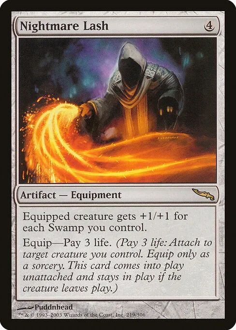 Nightmare Lash, carta Magic di tipo Artifact — Equipment illustrata da Puddnhead