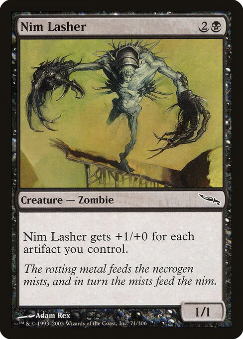 Nim Lasher, carta Magic di tipo Creature — Zombie illustrata da Adam Rex
