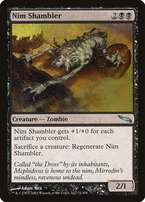 Nim Shambler, carta Magic di tipo Creature — Zombie illustrata da Adam Rex