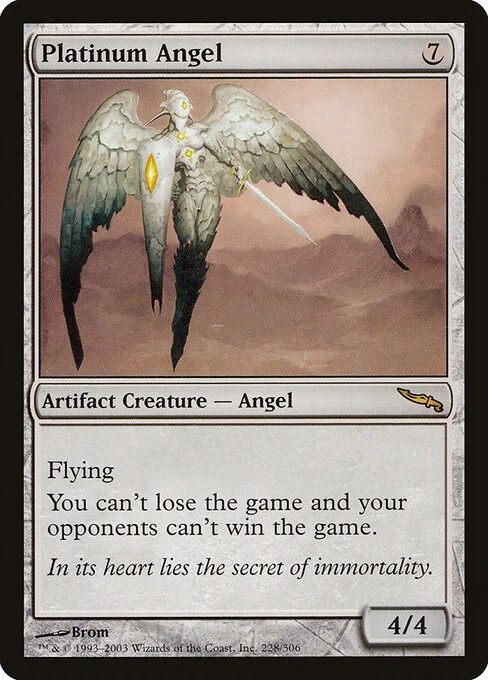 Platinum Angel, carta Magic di tipo Artifact Creature — Angel illustrata da Brom