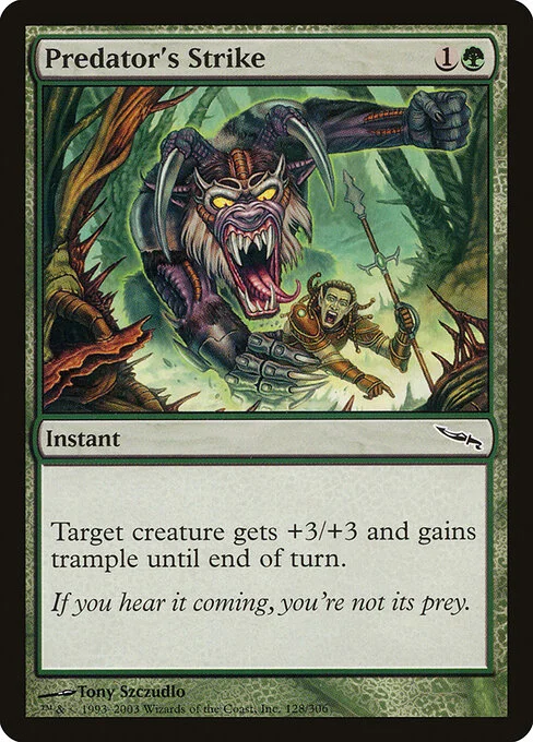 Predator's Strike, carta Magic di tipo Instant illustrata da Tony Szczudlo