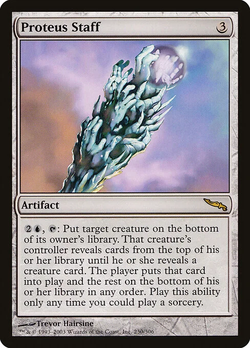 Proteus Staff, carta Magic di tipo Artifact illustrata da Trevor Hairsine