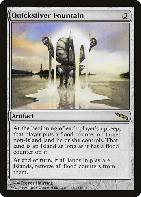 Quicksilver Fountain, carta Magic di tipo Artifact illustrata da Trevor Hairsine