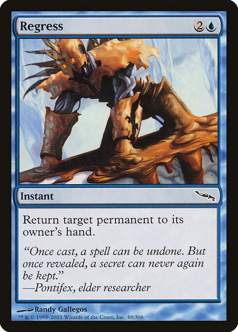 Regress, carta Magic di tipo Instant illustrata da Randy Gallegos