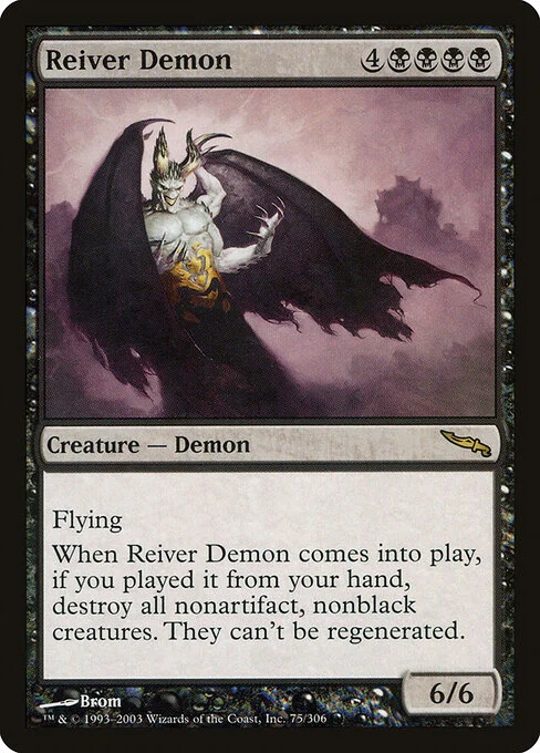 Reiver Demon, carta Magic di tipo Creature — Demon illustrata da Brom
