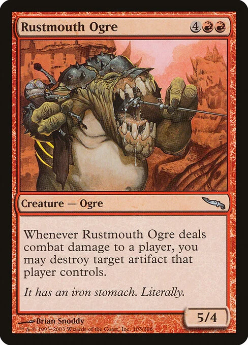 Rustmouth Ogre, carta Magic di tipo Creature — Ogre illustrata da Brian Snõddy