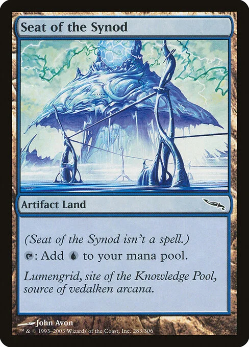 Seat of the Synod, carta Magic di tipo Artifact Land illustrata da John Avon
