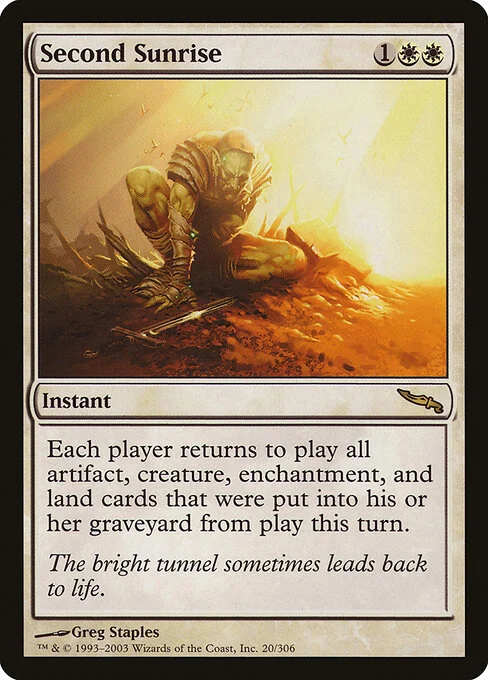 Second Sunrise, carta Magic di tipo Instant illustrata da Greg Staples