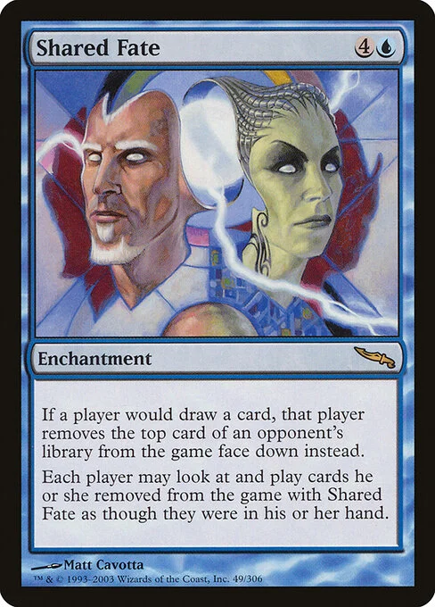 Shared Fate, carta Magic di tipo Enchantment illustrata da Matt Cavotta