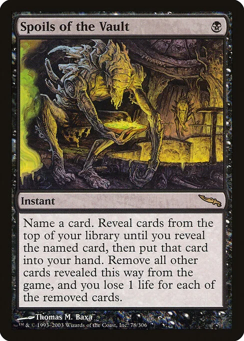 Spoils of the Vault, carta Magic di tipo Instant illustrata da Thomas M. Baxa