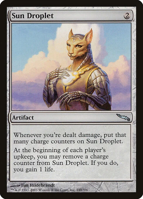 Sun Droplet, carta Magic di tipo Artifact illustrata da Greg Hildebrandt