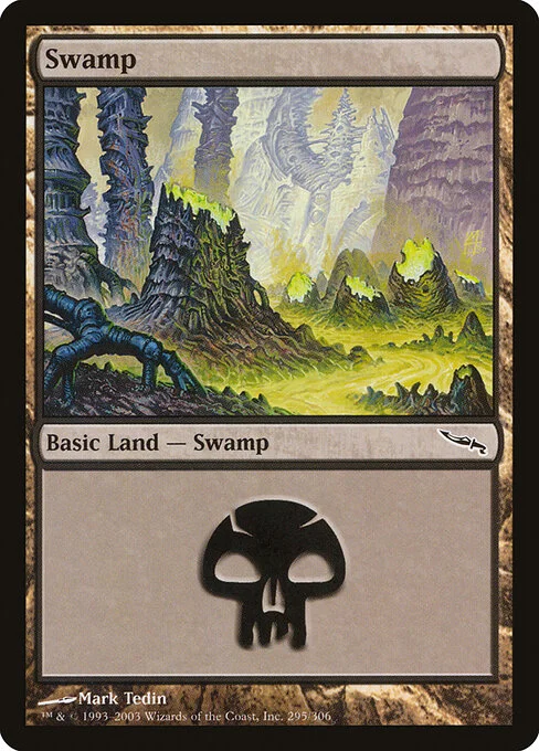 Swamp, carta Magic di tipo Basic Land — Swamp illustrata da Mark Tedin