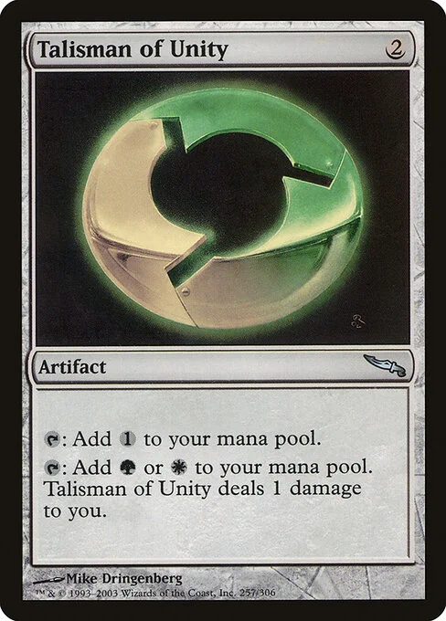 Talisman of Unity, carta Magic di tipo Artifact illustrata da Mike Dringenberg