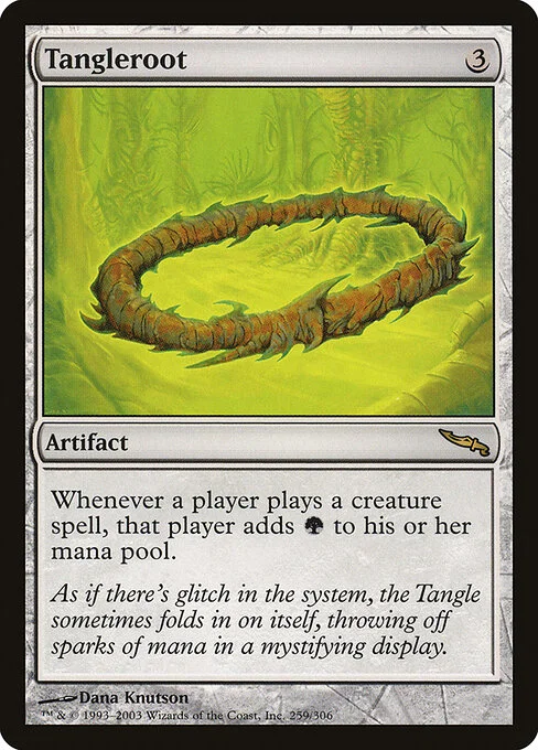 Tangleroot, carta Magic di tipo Artifact illustrata da Dana Knutson