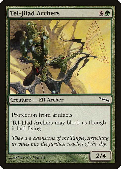 Tel-Jilad Archers, carta Magic di tipo Creature — Elf Archer illustrata da Marcelo Vignali