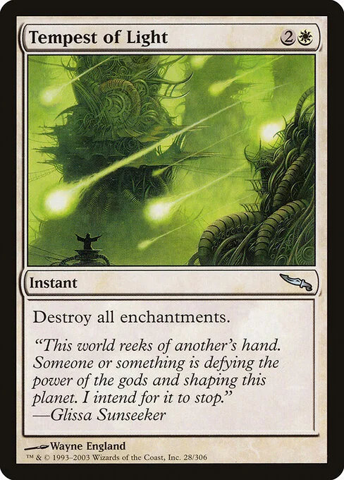 Tempest of Light, carta Magic di tipo Instant illustrata da Wayne England