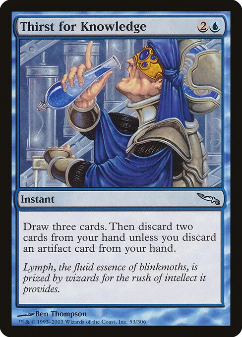 Thirst for Knowledge, carta Magic di tipo Instant illustrata da Ben Thompson