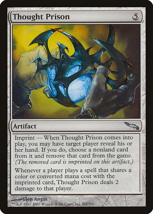 Thought Prison, carta Magic di tipo Artifact illustrata da Glen Angus