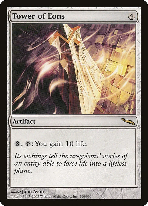 Tower of Eons, carta Magic di tipo Artifact illustrata da John Avon