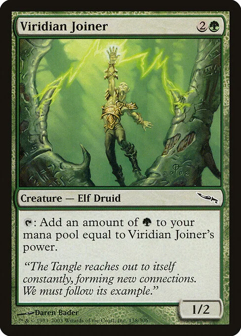 Viridian Joiner, carta Magic di tipo Creature — Elf Druid illustrata da Daren Bader