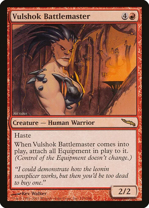 Vulshok Battlemaster, carta Magic di tipo Creature — Human Warrior illustrata da Kev Walker