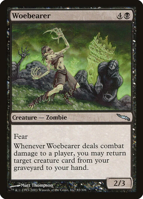 Woebearer, carta Magic di tipo Creature — Zombie illustrata da Matt Thompson