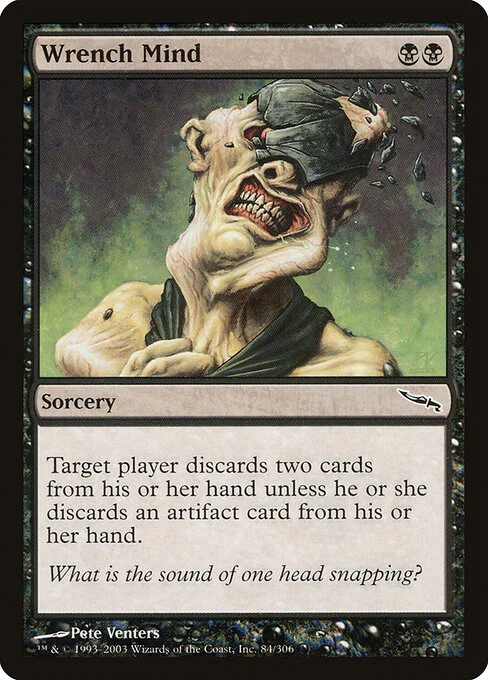 Wrench Mind, carta Magic di tipo Sorcery illustrata da Pete Venters
