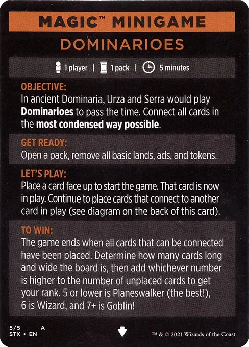 Dominarioes // Dominarioes (cont'd), carta Magic di tipo Card