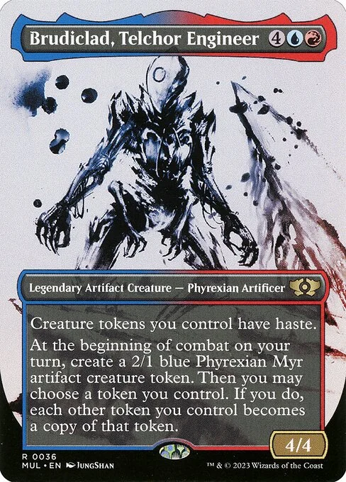 Brudiclad, Telchor Engineer, carta Magic di tipo Legendary Artifact Creature — Phyrexian Artificer illustrata da JungShan
