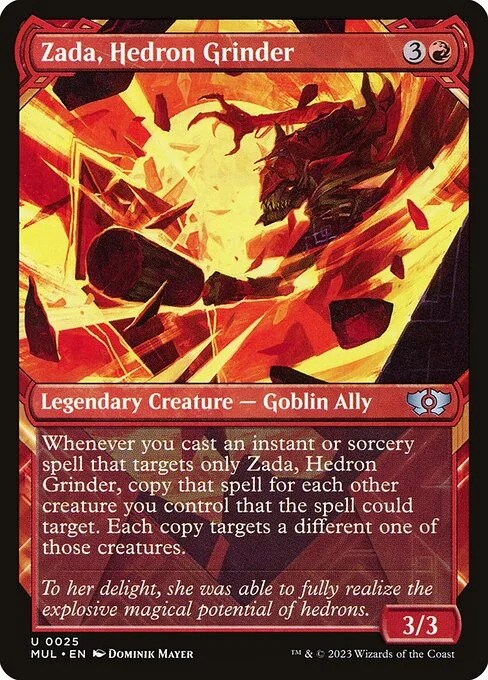 Zada, Hedron Grinder, carta Magic di tipo Legendary Creature — Goblin Ally illustrata da Dominik Mayer