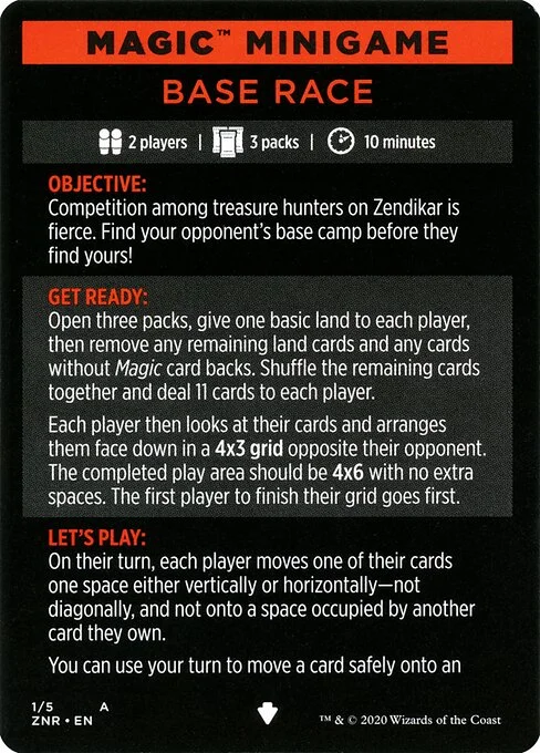 Base Race // Base Race (cont'd), carta Magic di tipo Card // Card